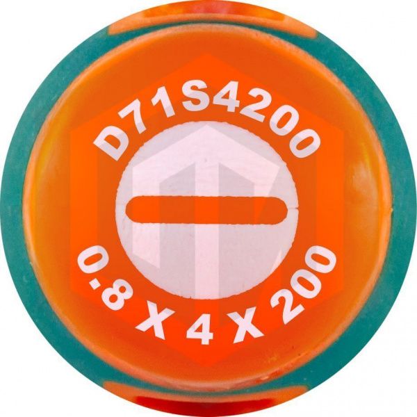 Jonnesway D71S4200 Отвертка стержневая шлицевая ANTI-SLIP GRIP, SL4.0х200 мм Jonnesway D71S4200 Отвертка стержневая шлицевая ANTI-SLIP GRIP, SL4.0х200 мм