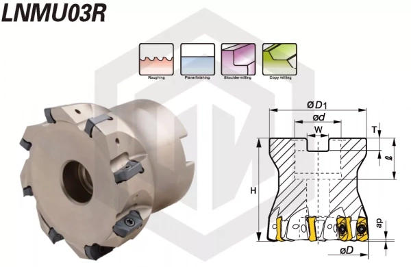 Фреза торцевая LNMU03R-50-22-7T STI Фреза торцевая LNMU03R-50-22-7T STI