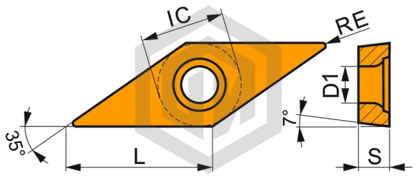 Пластина VCMT 160408E-FM:T8430 DORMER&PRAMET Пластина VCMT 160408E-FM:T8430 DORMER&PRAMET