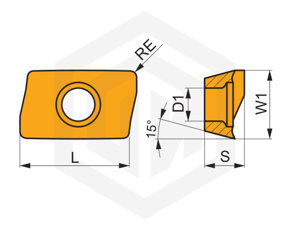 Пластина ADMX 160616SR-M:M8330 DORMER&PRAMET Пластина ADMX 160616SR-M:M8330 DORMER&PRAMET