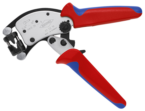 Twistor T Пресс-клещи для контактных гильз DIN 46228 1+4, обжим: трапециевидный, поворот 360°, 0.14-10.0 мм², доступ с 2х сторон, длина 200 мм