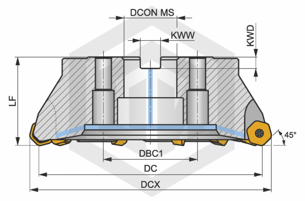 Фреза сборная 160C12R-S45HN09C-CF DORMER&PRAMET Фреза сборная 160C12R-S45HN09C-CF DORMER&PRAMET