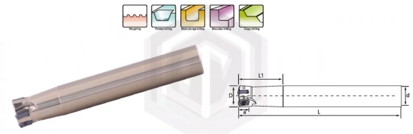 Фреза концевая LNMU03-C16-16-160-2T STI Фреза концевая LNMU03-C16-16-160-2T STI