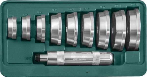 Jonnesway AN010008A Комплект для установки подшипников и сальников, 10 предметов