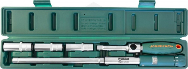Jonnesway T02170 Ключ баллонный инерционный с динамометрической рукояткой, 70-170 Нм и головками торцевыми в наборе, 17, 19, 21 мм