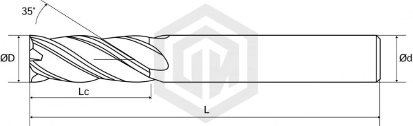 Фреза E550MAX D14-L150-T4-TiAlN-HRC55A STI Фреза E550MAX D14-L150-T4-TiAlN-HRC55A STI