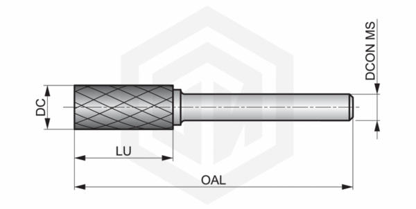 Борфреза цилиндрическая P7039.6X6.0 DORMER
