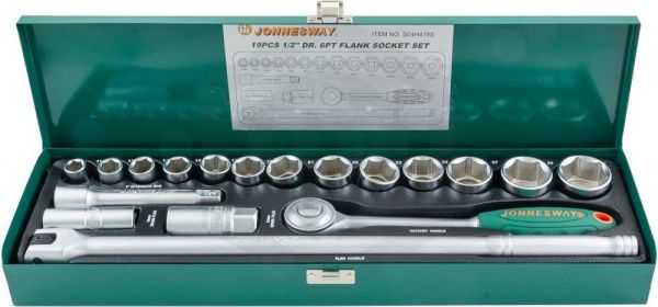 Jonnesway S04H419S Набор головок торцевых 1/2"DR, 11-32 мм, 19 предметов