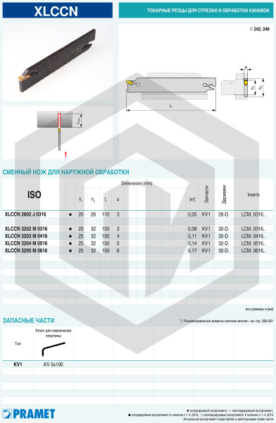 Лезвие XLCCN 3202 М 0316 DORMER&PRAMET Лезвие XLCCN 3202 М 0316 DORMER&PRAMET