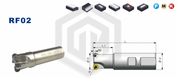 Фреза концевая радиусная RF02.08W16.016.02 SANT Фреза концевая радиусная RF02.08W16.016.02 SANT