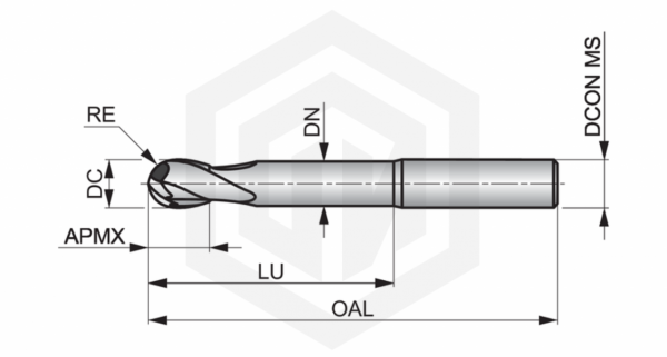 Фреза сферическая 6.0 S5316.0 DORMER Фреза сферическая 6.0 S5316.0 DORMER