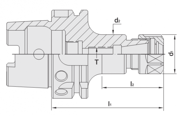 Патрон цанговый HSK63A-ER16A-80 DIN 6499 STI